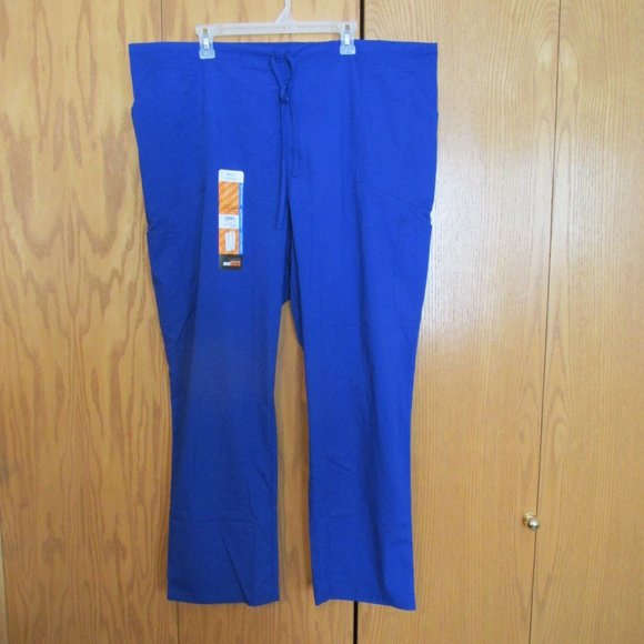SCRUBSTAR WOMEN'S SIZE 3 X DRAWSTRING PANTS ELECTRIC BLUE MEDICAL DOCTOR NEW - Picture 4 of 15